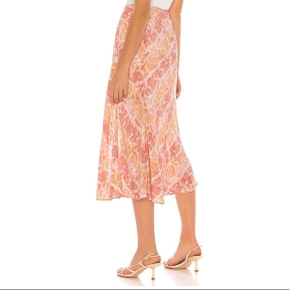 NWT LOVERS + FRIENDS Ethan Midi Snake Print Skirt - Picture 3 of 4